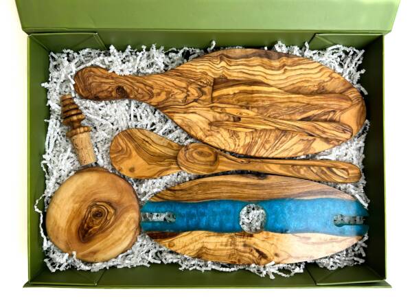 Olive Wood Luxury Hostess Gift Set