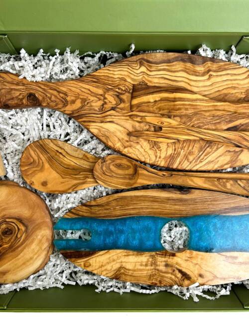 Olive Wood Luxury Hostess Gift Set