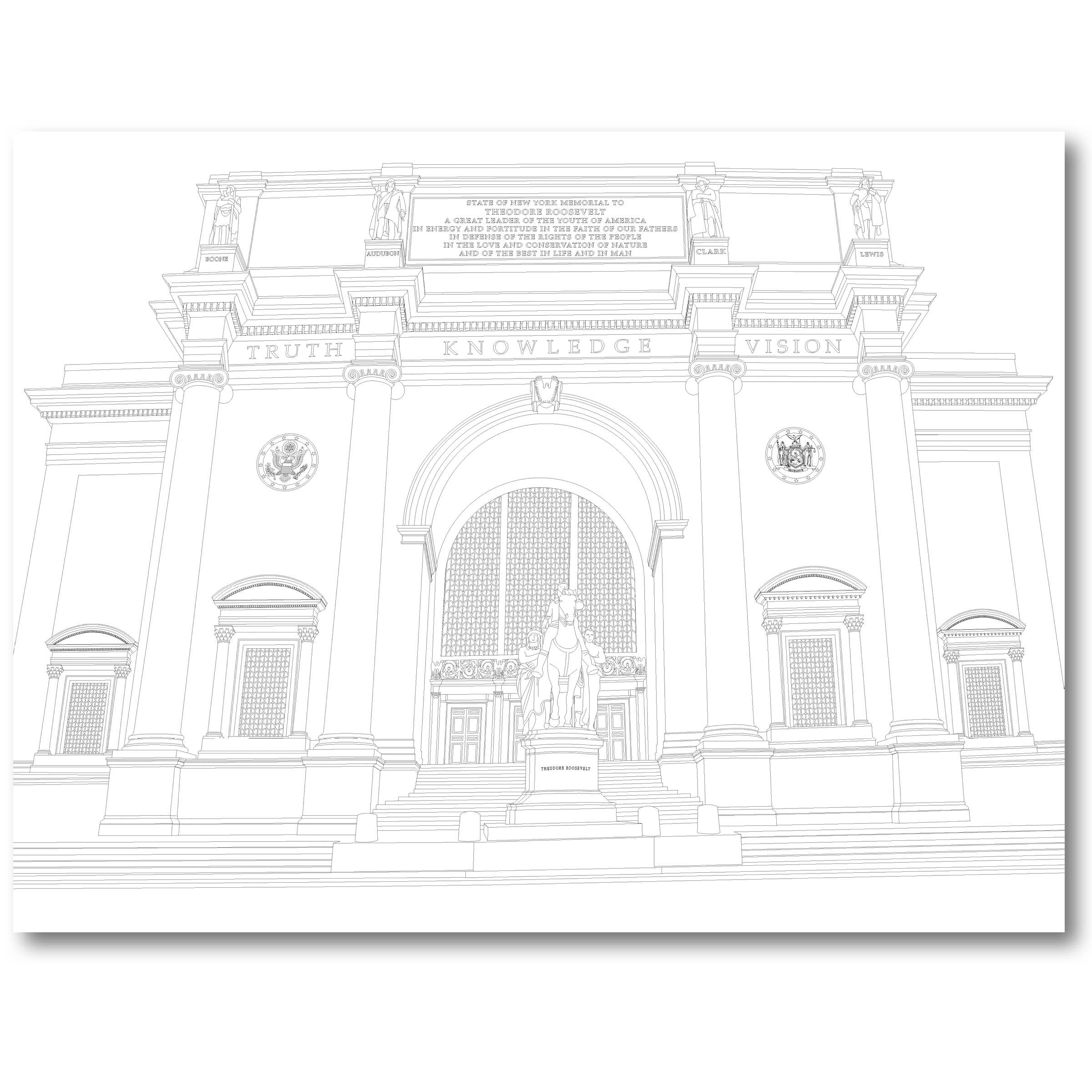 Color NYC Museums coloring book - Image 5