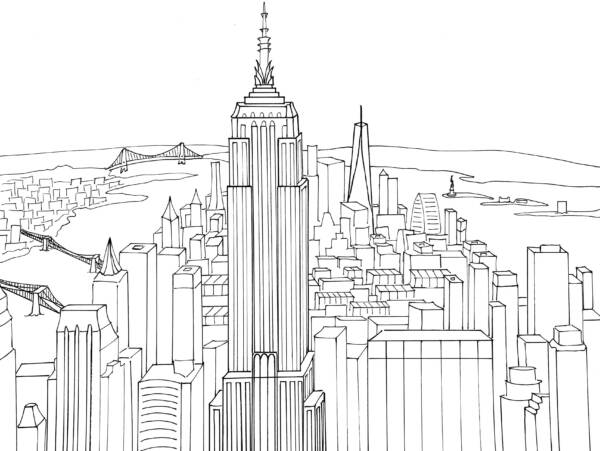Color New York City coloring book - Image 3