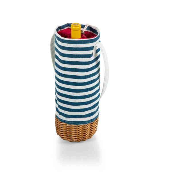 Malbec Insulated Canvas and Willow Wine Basket: Beige Canvas - Image 12