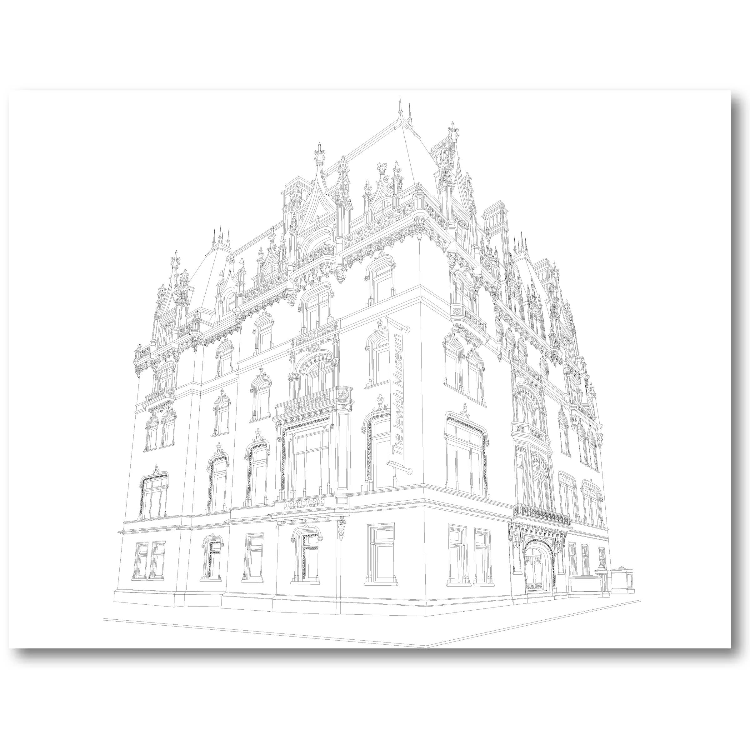 Color NYC Museums coloring book - Image 7