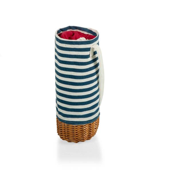 Malbec Insulated Canvas and Willow Wine Basket: Beige Canvas - Image 10