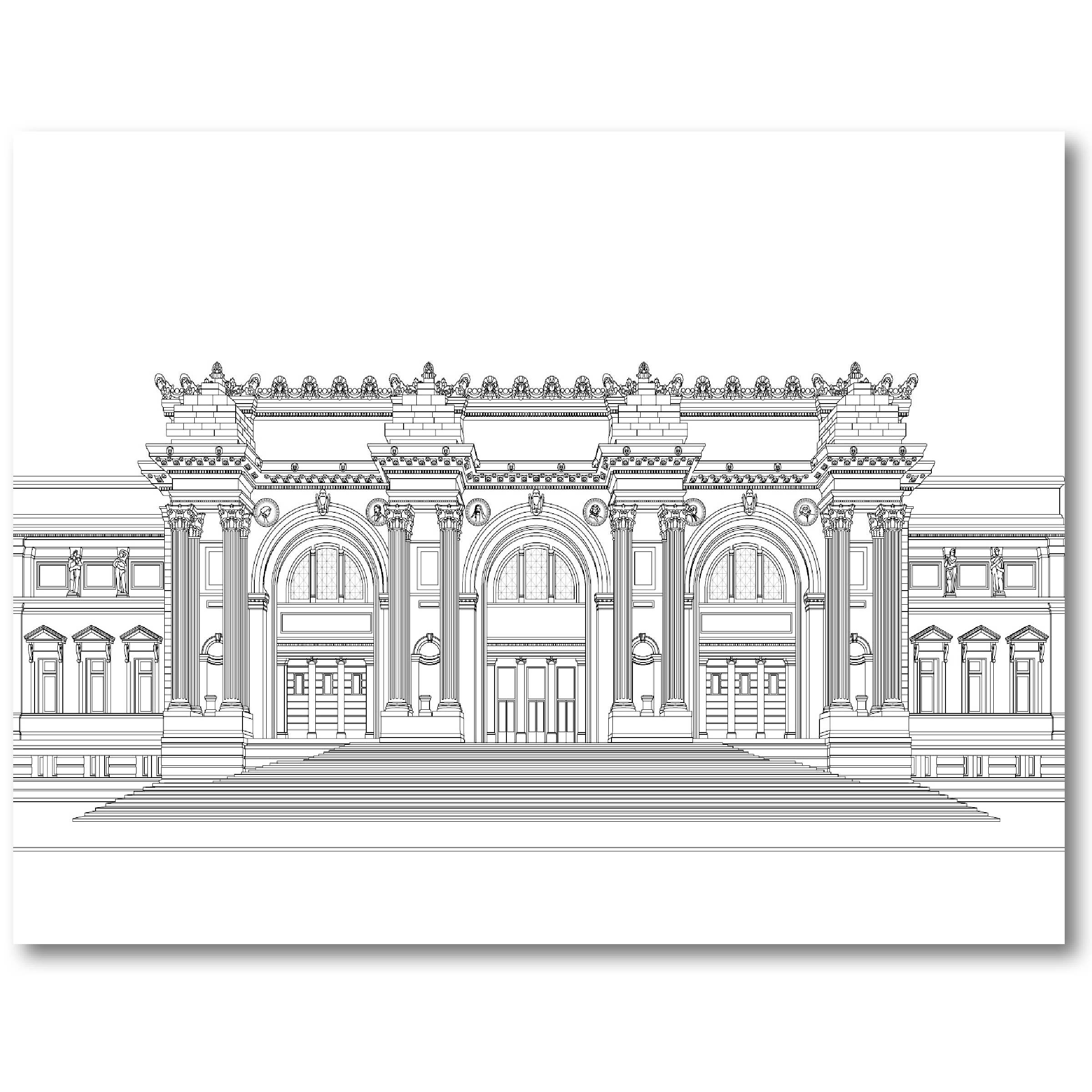 Color NYC Museums coloring book - Image 4