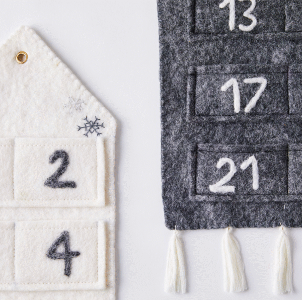 Felt Grey Advent Calendar - Image 4