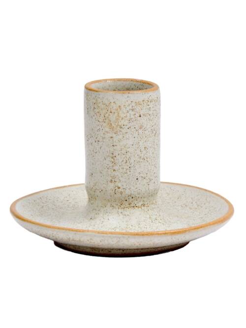 Ceramic Candle Holders: Cream Speckle