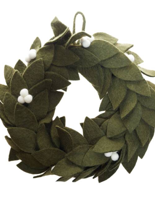 Felt Mistletoe Wreath: Default