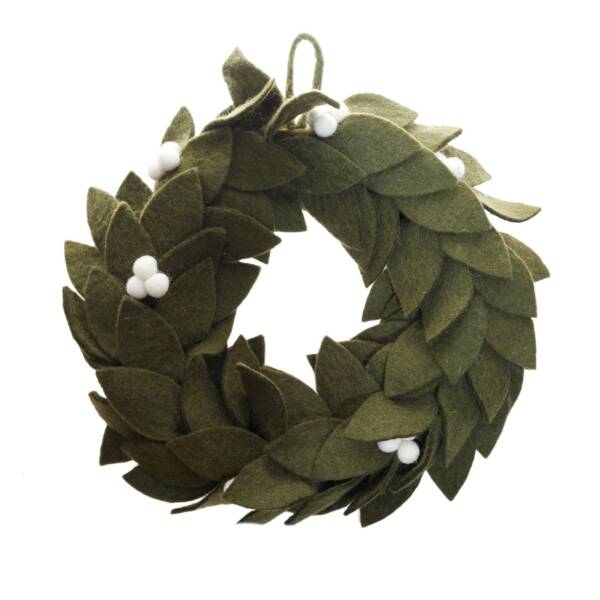 Felt Mistletoe Wreath: Default