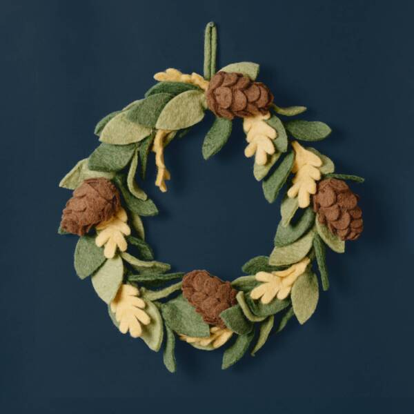 Felt Pinecone Wreath: Default Title - Image 2