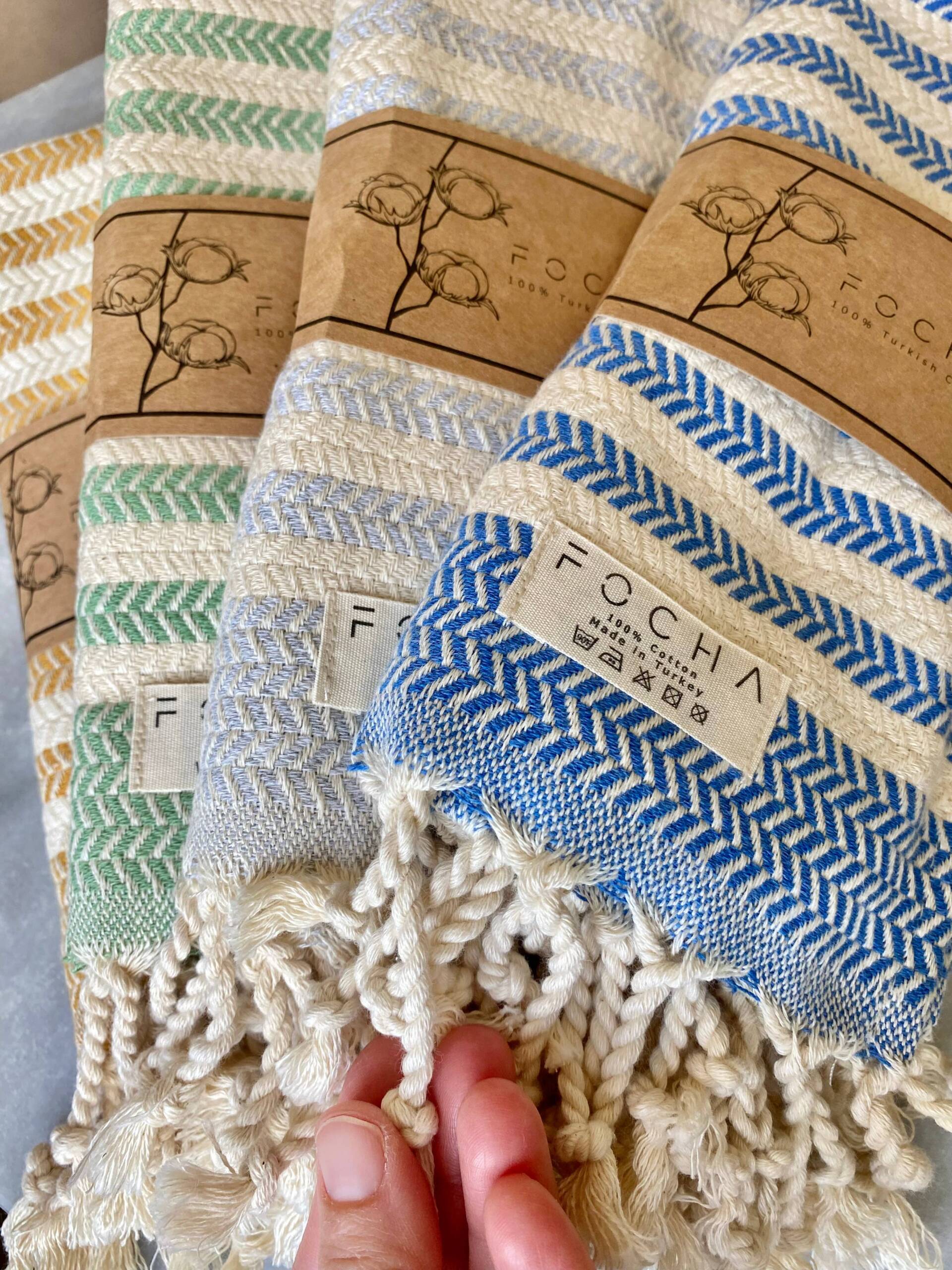 Hand Towels 100% Turkish Cotton: Gray - Image 7