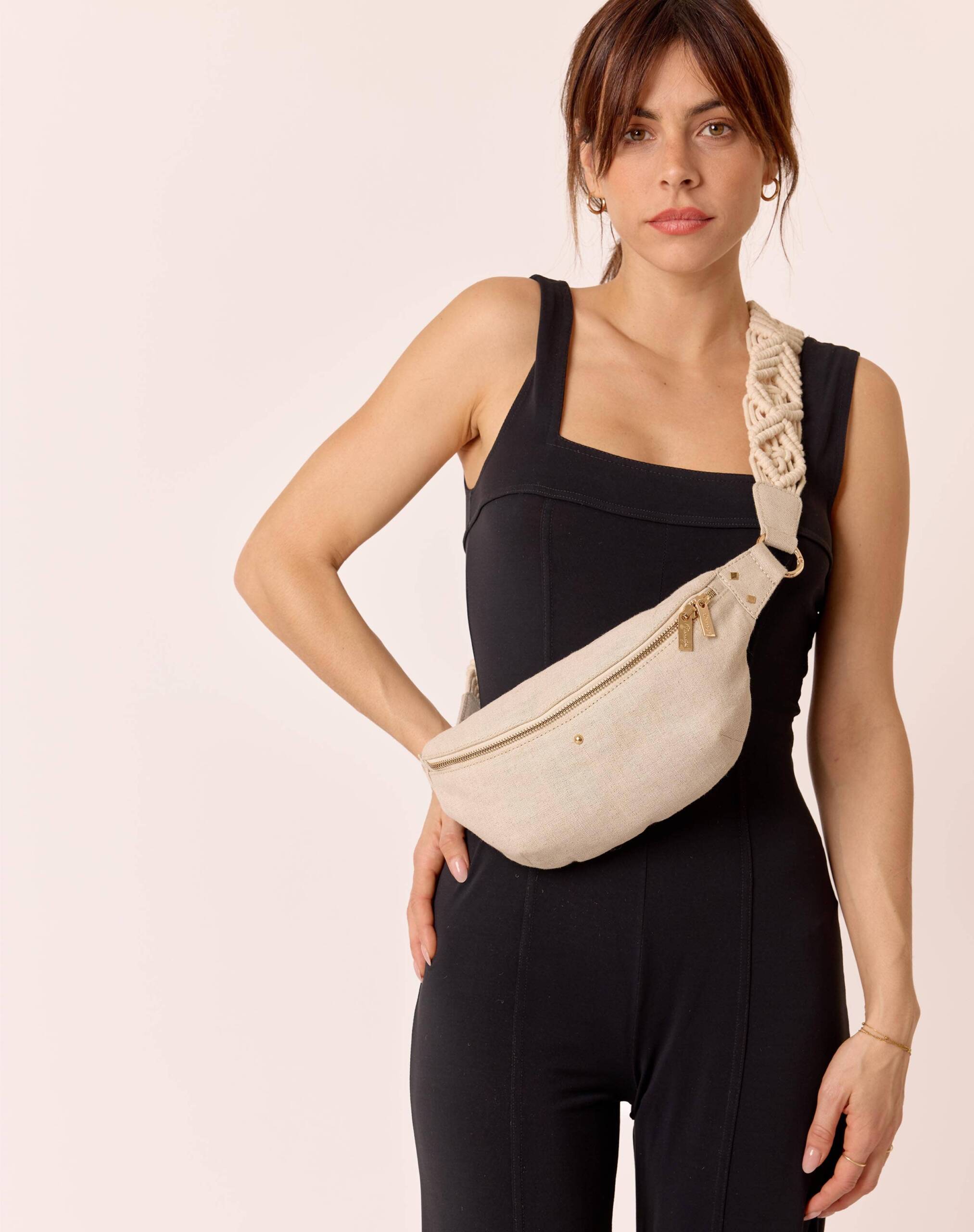 BANANA BAG LINEN MACRAMÉ NICOLE - Image 4