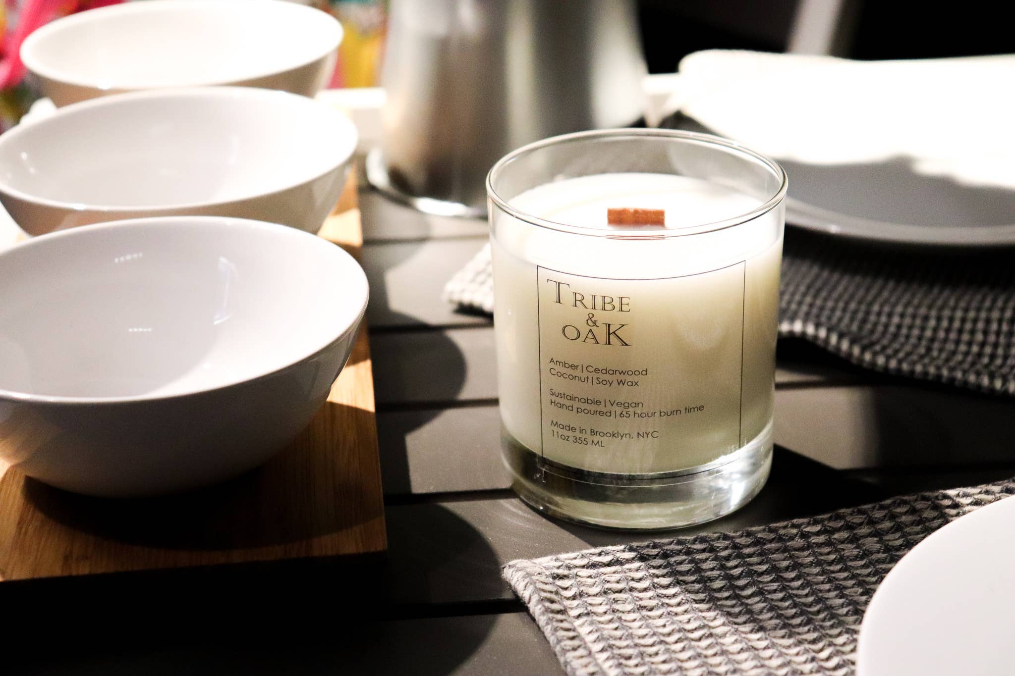 Amber | Cedarwood Coconut-Soy Wax Candle 11oz - Image 3