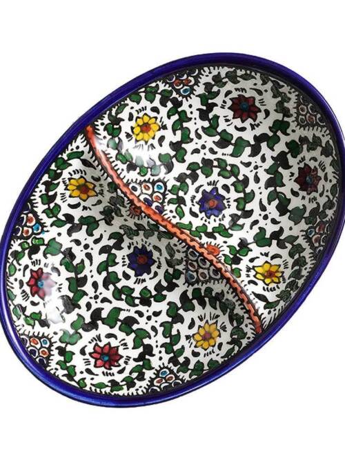 Blue West Bank Divided Dish