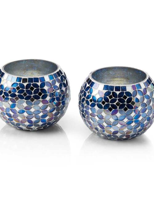 Cobalt Mosaic Tea Light Candle Holders 30.00