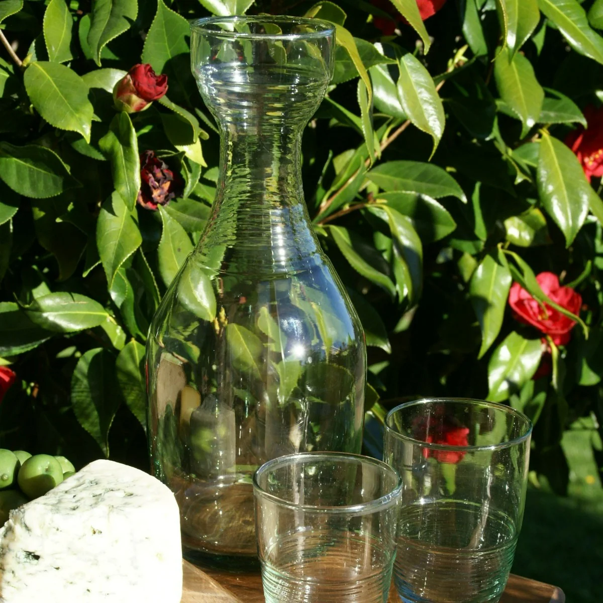 Recycled Glass Ripple Carafe Set - Image 5