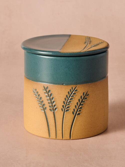 Mato Wheat Stalk Butter Crock