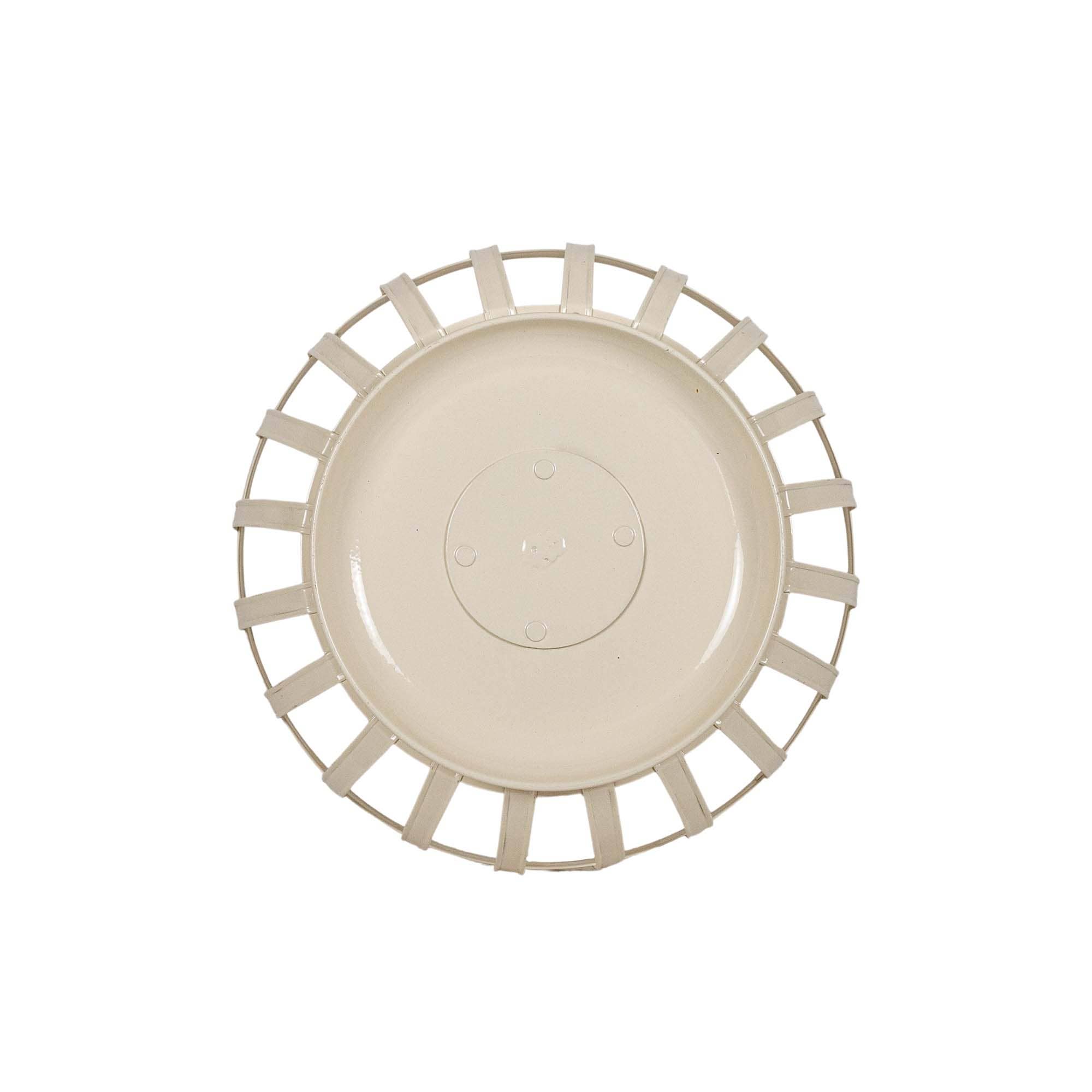 Clement 2 Tiered Countertop Kitchen Basket White Metal Wood - Image 4