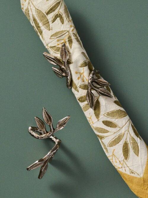 * Olive Branch Napkin Rings - Set of 2