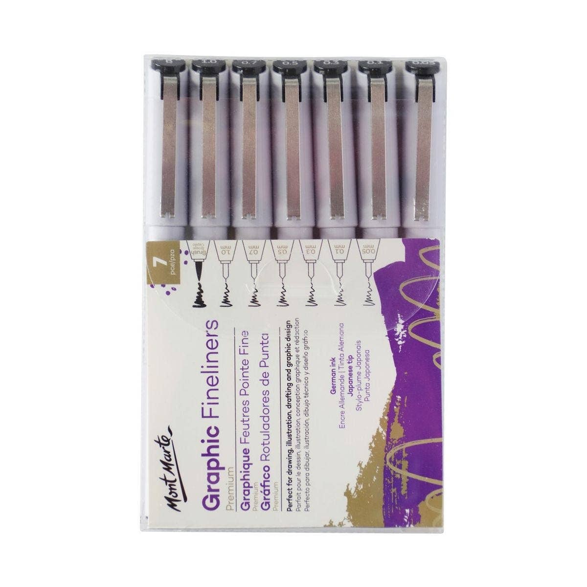 Graphic Fine liners Set Premium 7pc