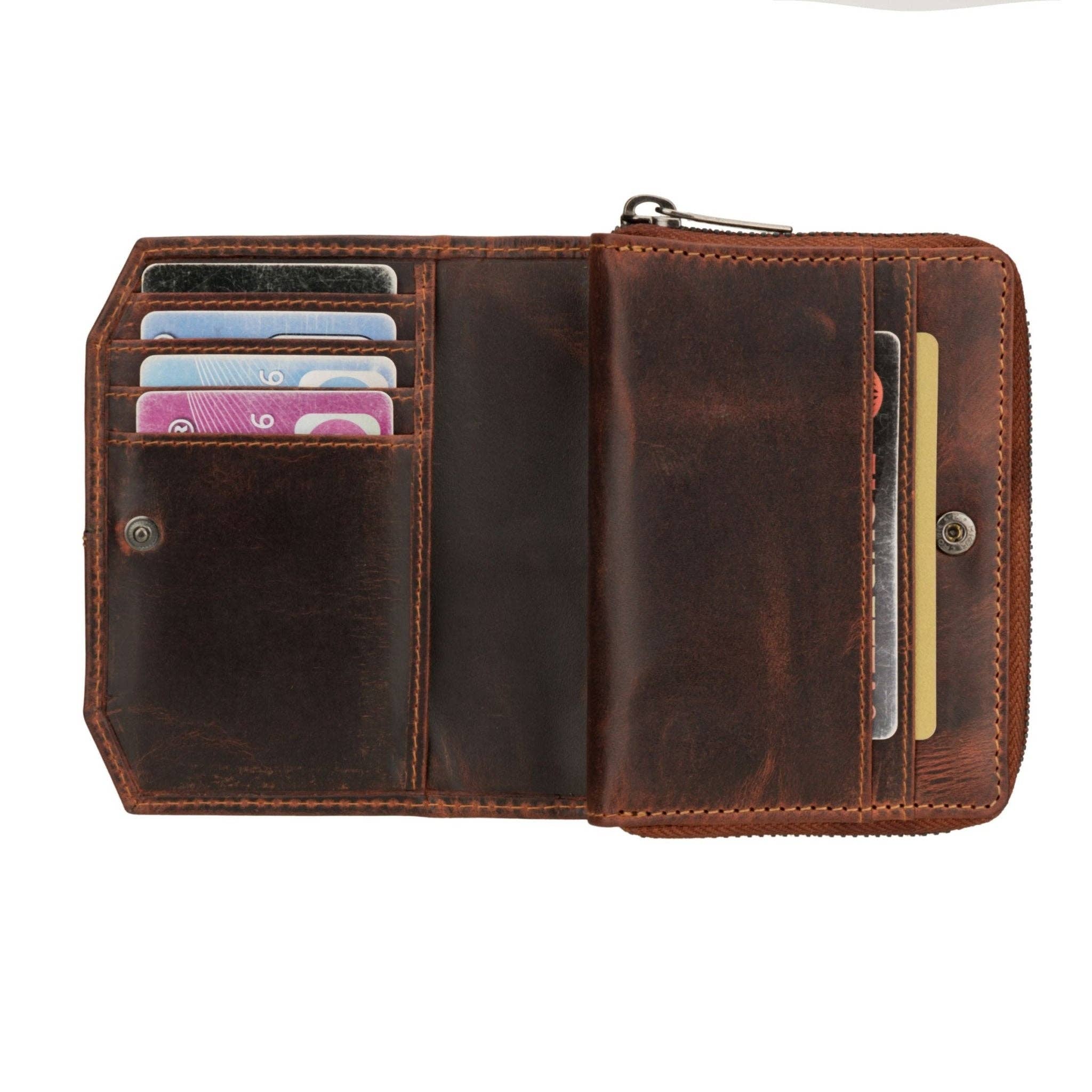 Nora Leather Wallet – Women – Chestnut - Image 7