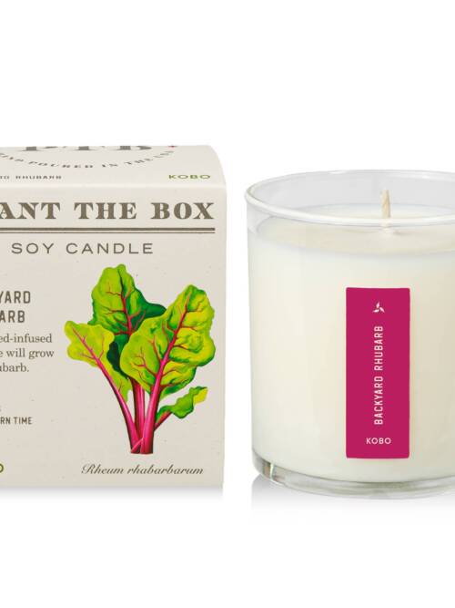 Backyard Rhubarb - Plant the Box Candle - 9oz.