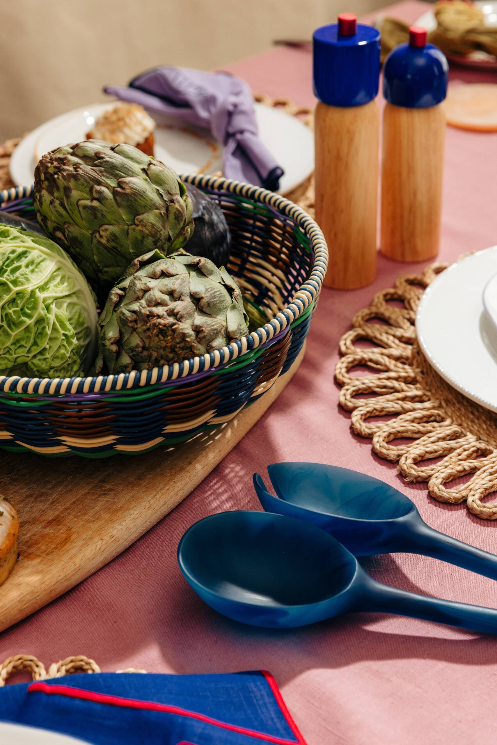 Salad Servers - Blue Set - Image 3