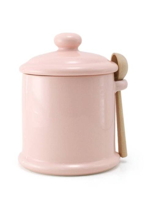 ZERO JAPAN Sugar Canister with wooden spoon 13.5 oz / 420cc - Pink -