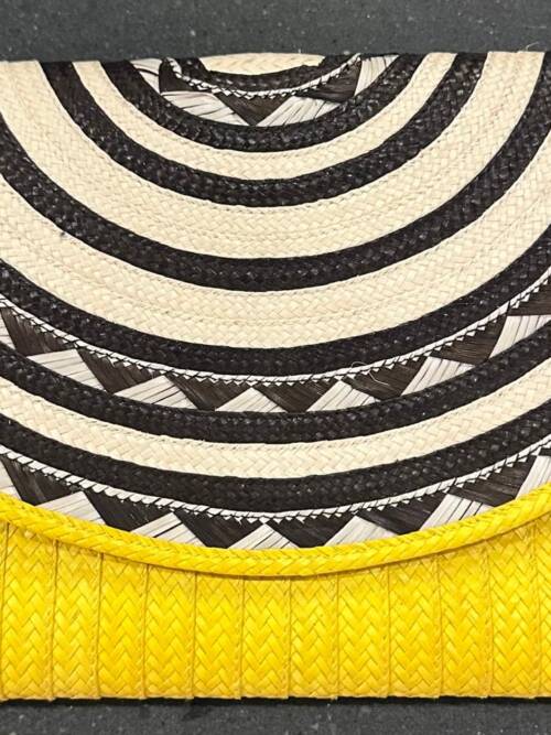 Woven Straw Envelope Clutch Bag - Medium