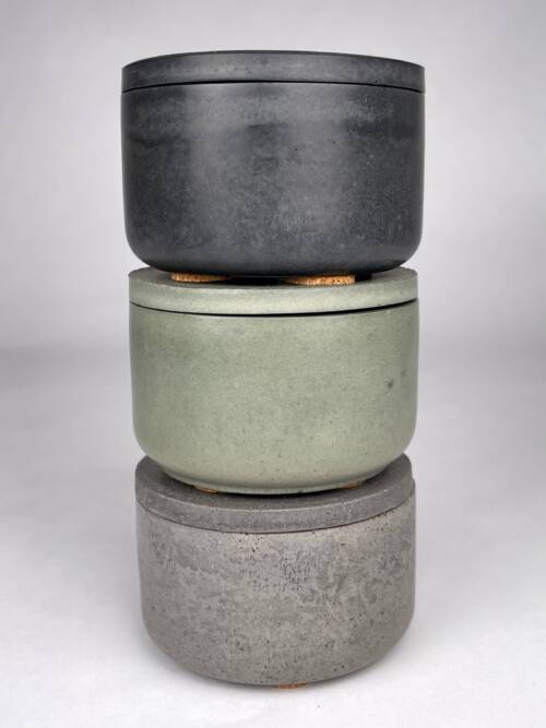 Liten Behållare | 2'' Concrete container with lid: Bone