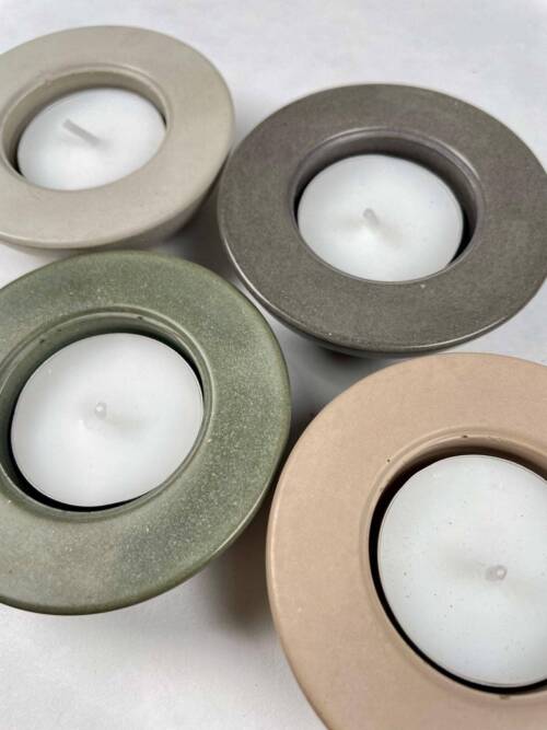 Stilla | Tea-light Candle Holder: Walnut